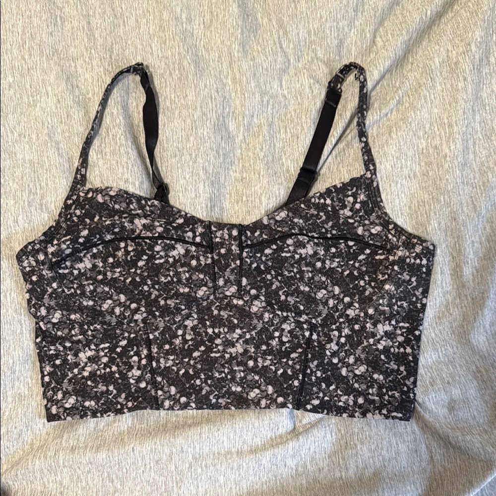 Lululemon Athletica Black Floral Sports Bra